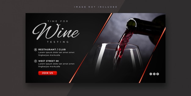 PSD wine tasting banner template