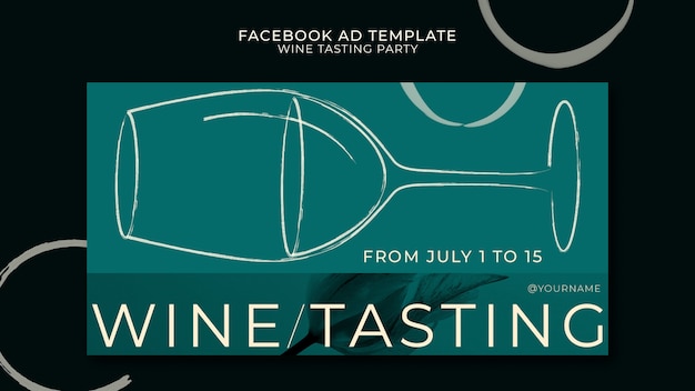 PSD wine tasting party facebook template