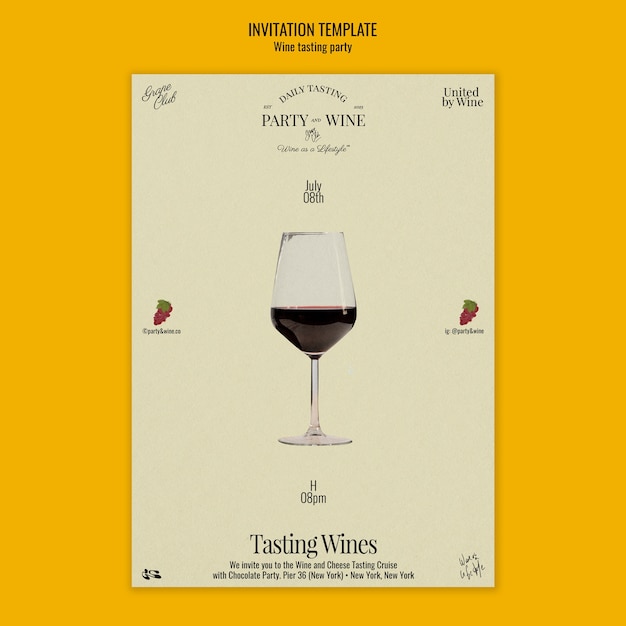 PSD wine tasting party template