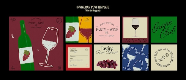 PSD wine tasting party template