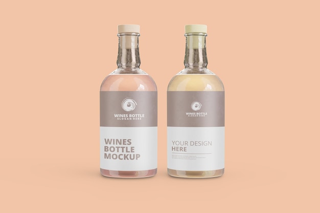 Wines bottle mockup