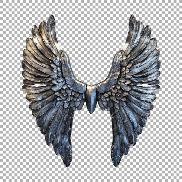 PSD wings on transparent background ai generated