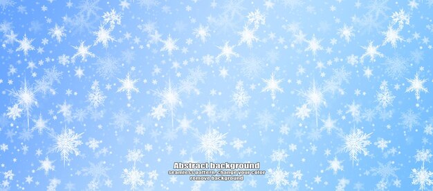 PSD winter abstract snowflake texture pattern with color customization and transparent background