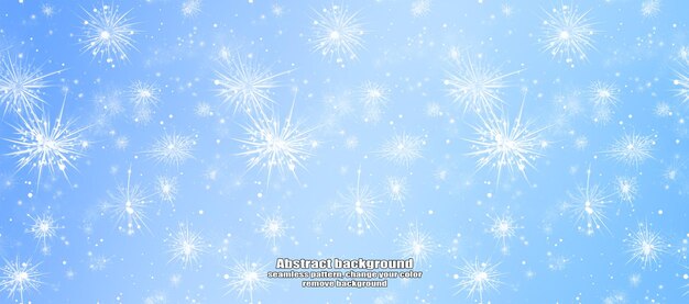 PSD winter abstract snowflake texture pattern with color customization and transparent background