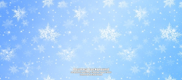 PSD winter abstract snowflake texture pattern with color customization and transparent background