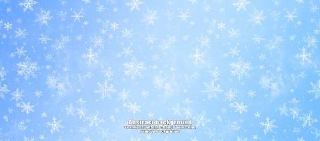 PSD winter abstract snowflake texture pattern with color customization and transparent background