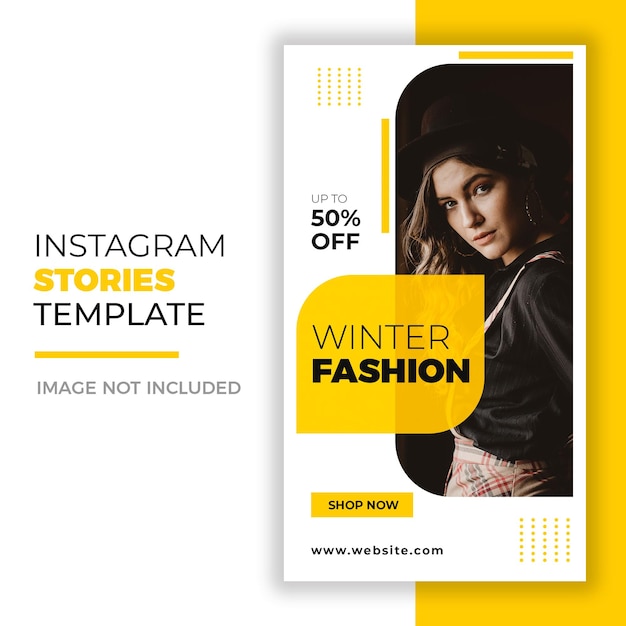 Winter fashion sale Instagram story template  Premium PSD