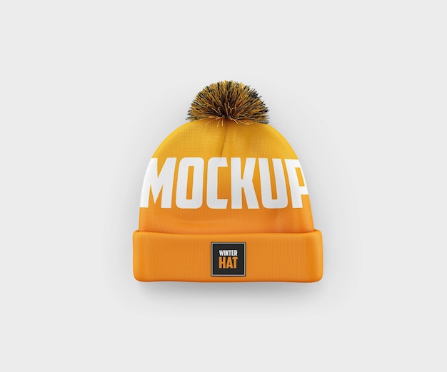 Winter hat mockup psd template