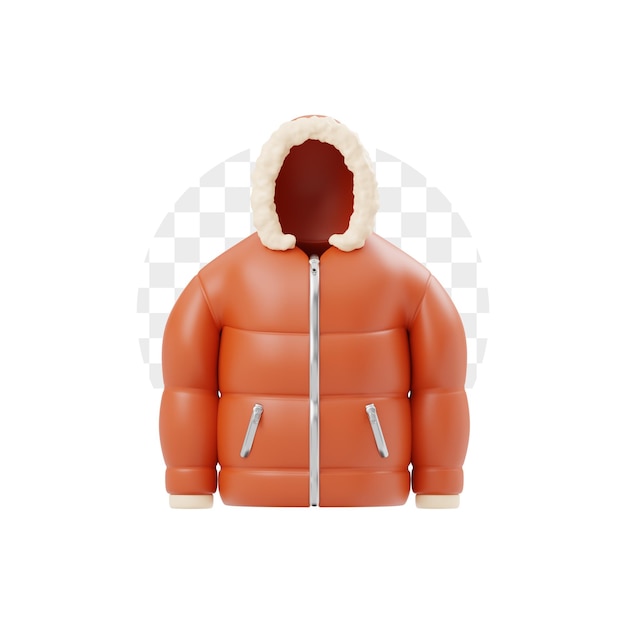 Winter Jacket 3D Illustration