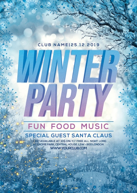 Winter party flyer