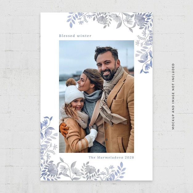 Winter Photo Card Flyer Template