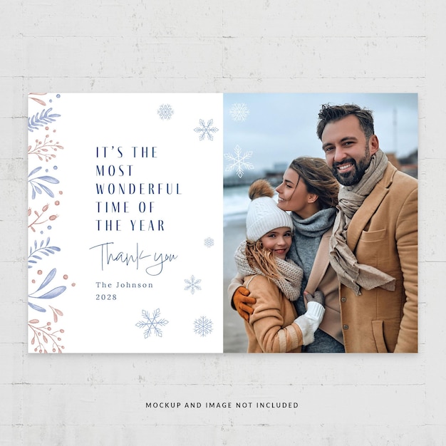 Winter Photo Card Flyer Template