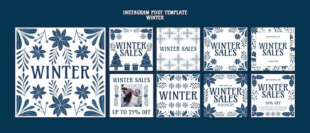 PSD winter sale template design