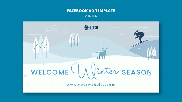 PSD winter season facebook template