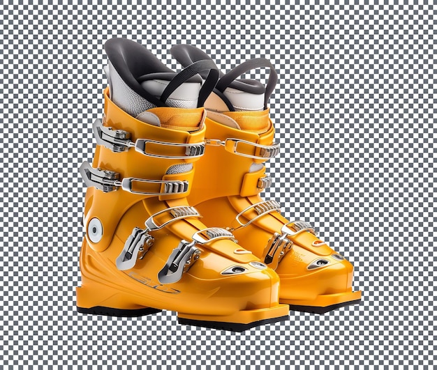 PSD winter ski stylish boots isolated on a transparent background