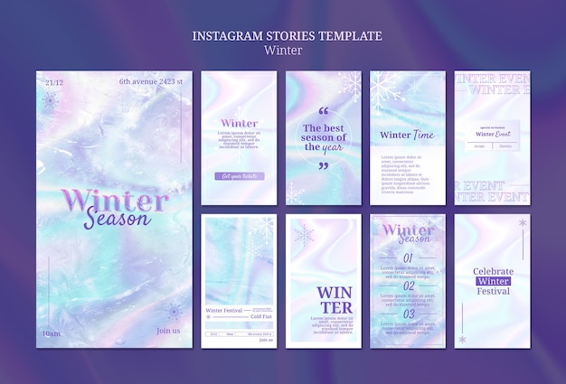 Winter template design