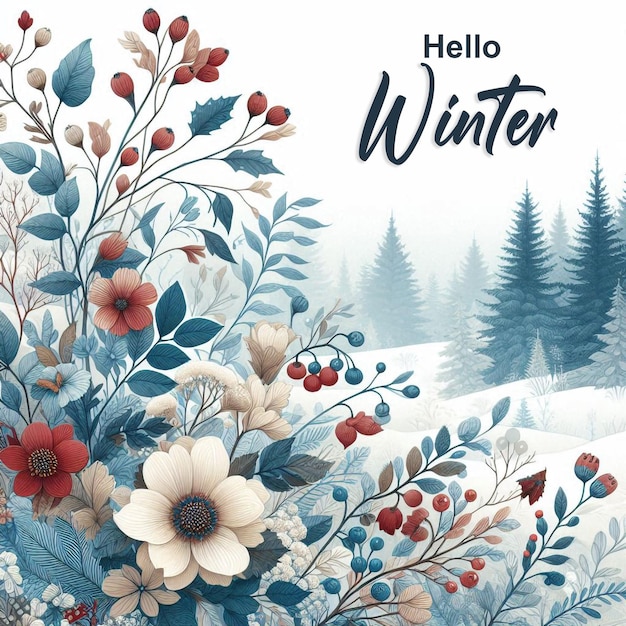 PSD winter template psd design with soft background