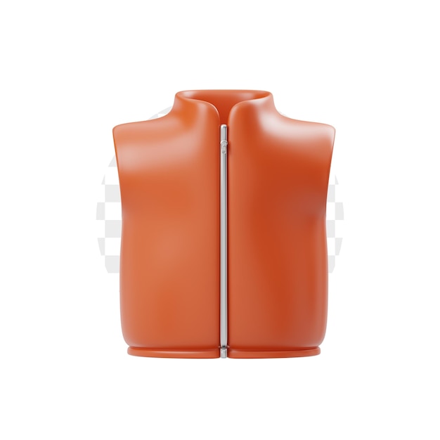 PSD winter vest 3d illustration