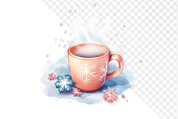 PSD winter wonderland hot cocoa logo design vector graphics