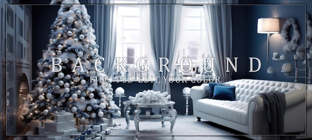 PSD winter wonderland living room decor