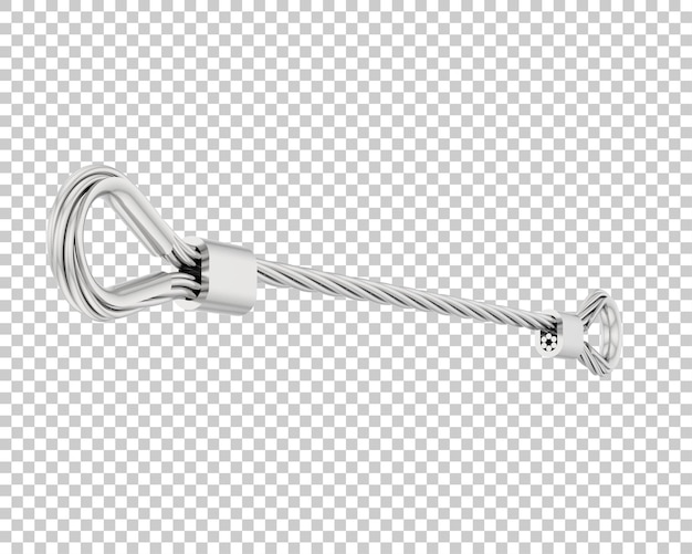 Wire rope isolated on transparent background 3d rendering illustration