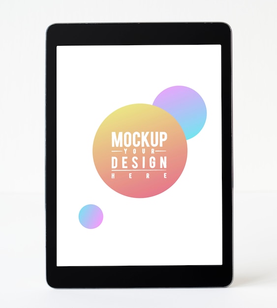 PSD wireless tablet screen mockup template