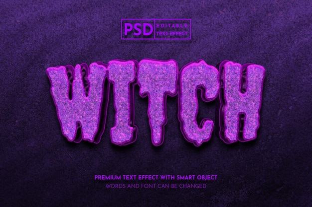 Witch 3d text effect