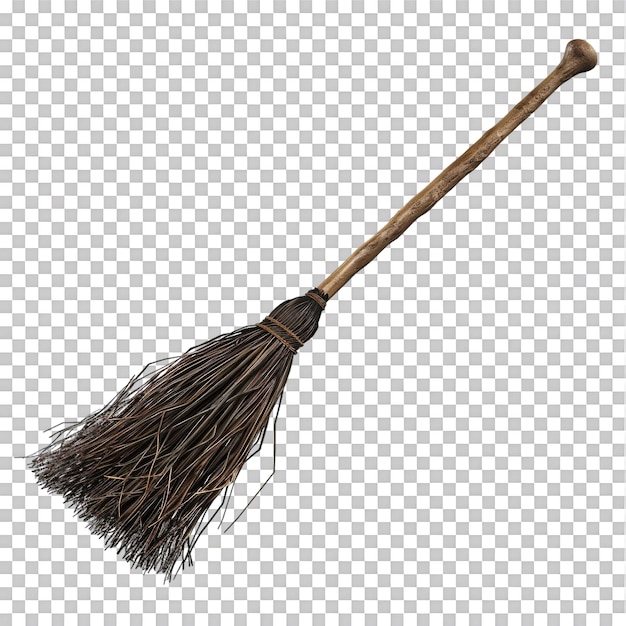 PSD witch broom isolated against transparent background