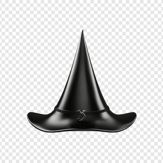 PSD witch hat on isolated on transparent background