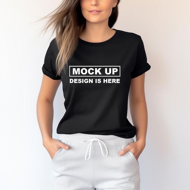 woemn tshirt mockup black tshirt mockup psd mockup girl tshirt mockup bella canvas mockup design