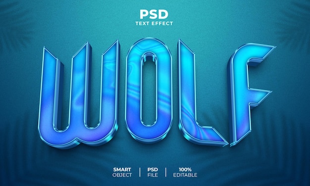 Wolf 3D editable text effect