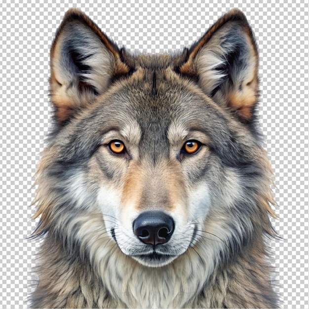 PSD a wolf animal day template transparent background