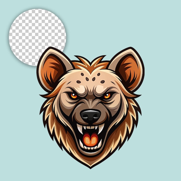 PSD wolf logo on transparent background