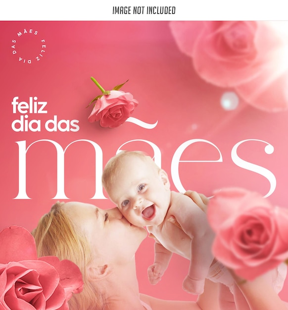 PSD a woman and a baby are holding a baby feliz dia das maes