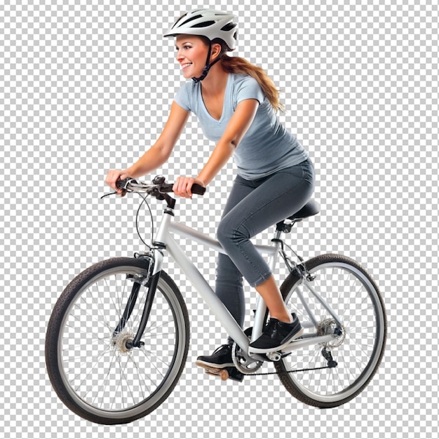 PSD woman biking