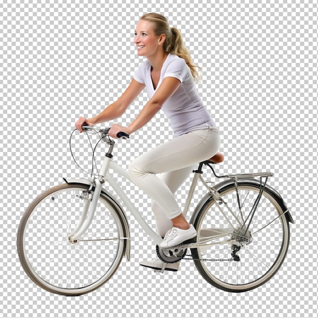 PSD woman biking