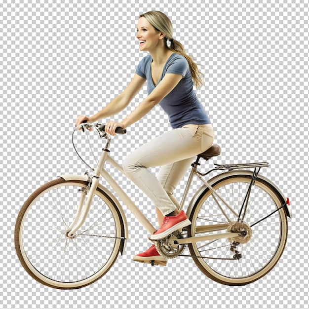 woman biking