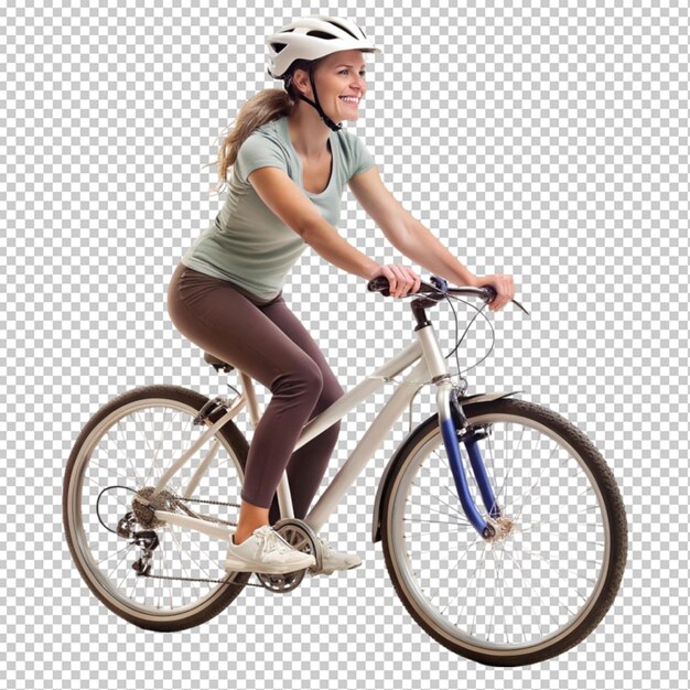 PSD woman biking