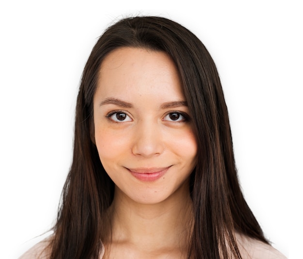 Woman Cheerful Studio Portrait Concept