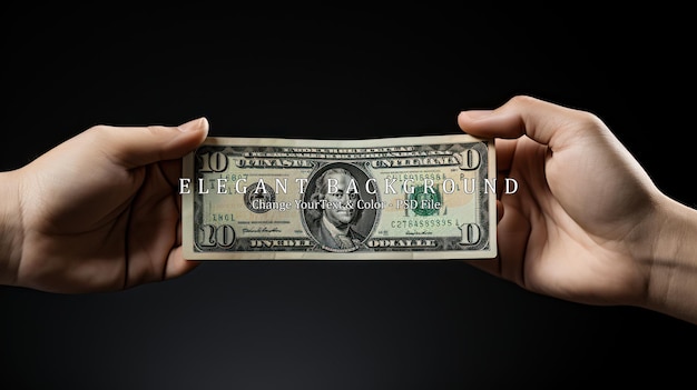 woman hand holding one dollar isolated