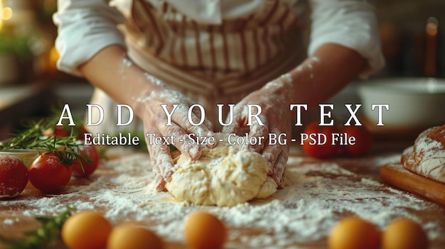 Woman hands that knead dough