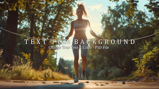 Woman Jumping Rope in a Sunny Park