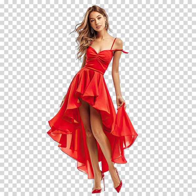 PSD a woman in a red dress with the word quot on the bottom quot