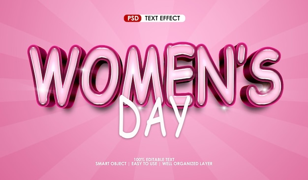 Woman's day premium text style effect