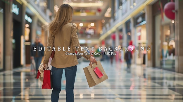 Woman Shopping In A Mall