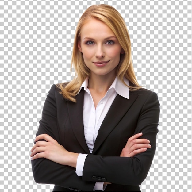 PSD a woman in a suit stands in front of a grid that says quot shes a woman quot