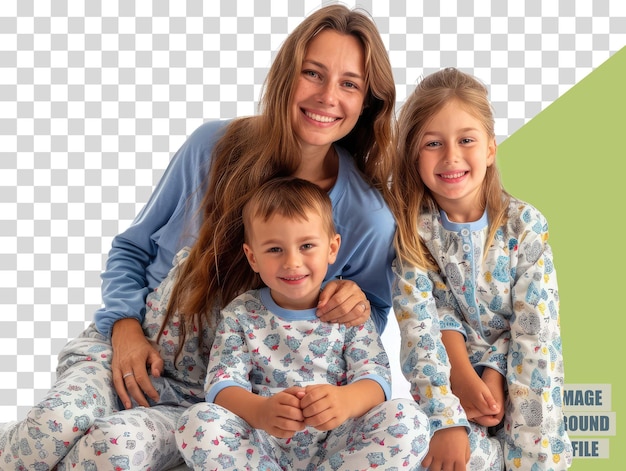 PSD a woman and two children pose for a picture with the words quot the word quot on the bottom