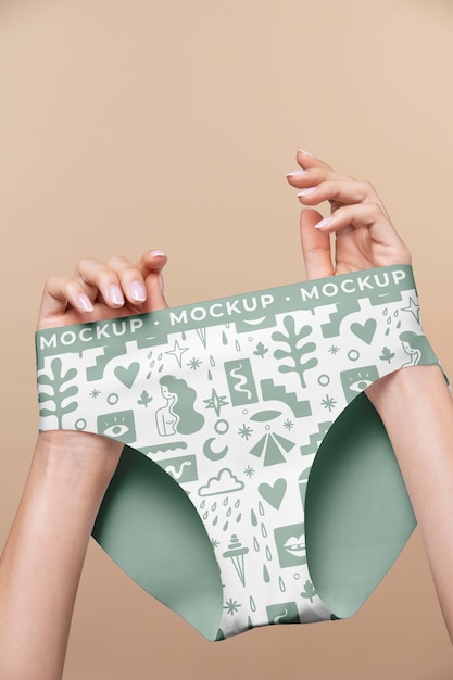 Woman undies mockup design