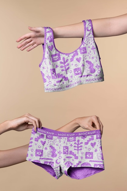 Woman undies mockup design