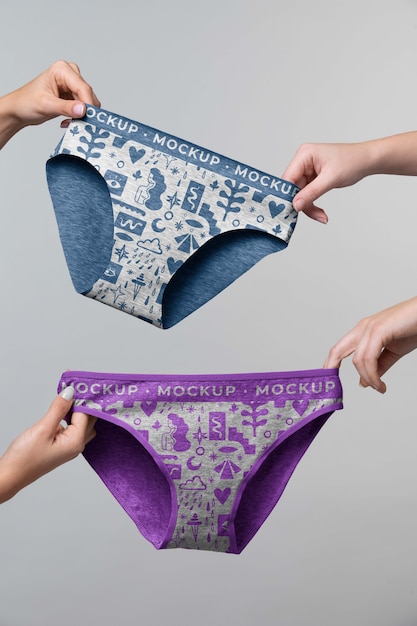 Woman undies mockup design